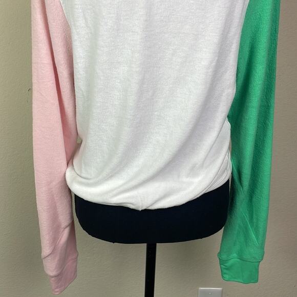 New! Wildfox Backseat Bingo color block sweatshirt women’s XS - Picture 8 of 13